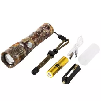 Taktična svetilka Bailong ZOOM CREE LED, kamuflaža Taktična svetilka Bailong ZOOM CREE LED, kamuflaža