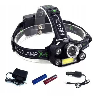 Žaromet CREE 1 x XM-L T6   4 x močan Q5 beli   1 x močan COB   trak ZOOM