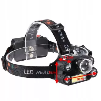 Žaromet CREE 1 x XM-L T6   4 x močan Q5 beli   1 x močan COB   trak ZOOM
