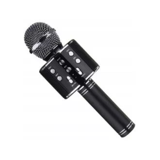 Mikrofon bluetooth za karaoke z zvočnikom, srebrn