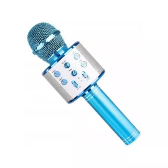 Mikrofon bluetooth za karaoke z zvočnikom, srebrn