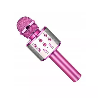 Mikrofon bluetooth za karaoke z zvočnikom, srebrn