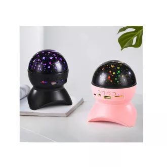 Nočni LED projektor zvezd z USB-jem, črn