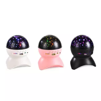 Nočni LED projektor zvezd z USB-jem, roza