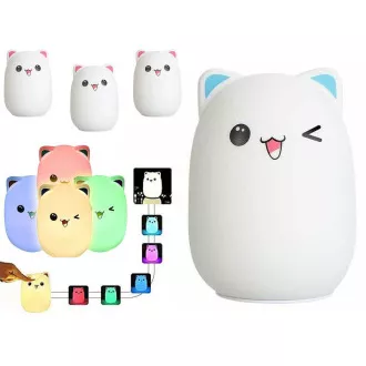 Otroška nočna LED luč CAT RGB   USB kabel