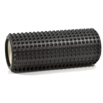 Fitnes masažni valjček z majhnimi bodicami ENERO FIT 33x14cm, črn