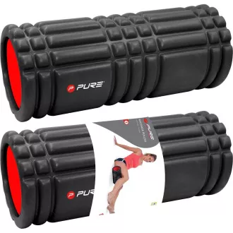 Fitnes masažni valj PURE 2 IMPROVE 33x15 cm, črn