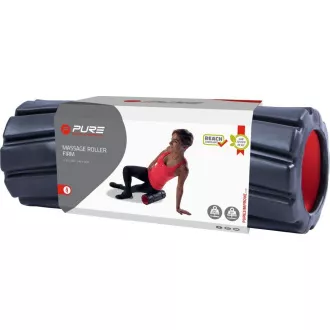 Fitnes masažni valj PURE 2 IMPROVE 36x14 cm, črn