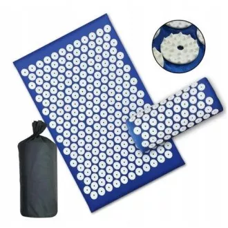 Podloga za vadbo Acupressure PREMIUM z blazino 67x42x2 cm, črna
