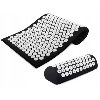 Podloga za vadbo Acupressure PREMIUM z blazino 67x42x2 cm, črna