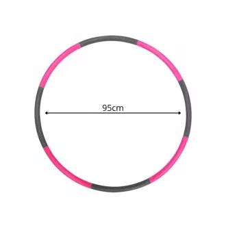 Hula Hop 95 cm, roza-siva