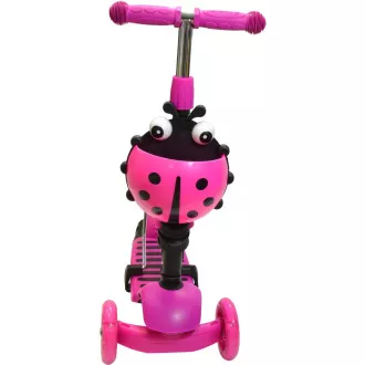 Otroški skuter 2v1 BERUŠKA s kolesi LED, roza