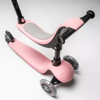 Trikolesni skuter Cariboo Twist 3v1 s kolesi LED, roza