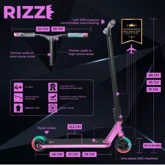 Skuter prostega sloga NKD Rizz Stunt, vijolična Skuter prostega sloga NKD Rizz Stunt, vijolična