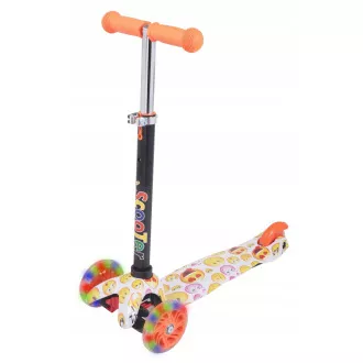 MINI SCOOTER trikolesni skuter s svetlečimi kolesi, EMOJI