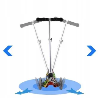 MINI SCOOTER trikolesni skuter s svetlečimi kolesi, EMOJI - Razpakirano