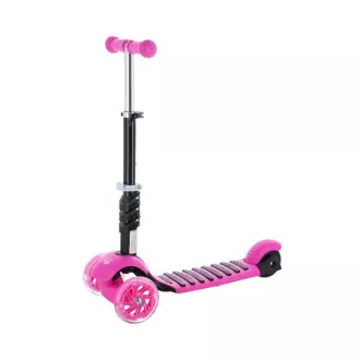 MINI SCOOTER 2v1 trikolesni skuter s kolesi LED, roza