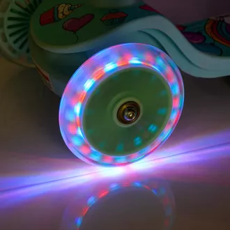 Otroški trikolesni skuter MTR Funny z LED-kolesi, mintna barva Otroški trikolesni skuter MTR Funny z LED-kolesi, mintna barva