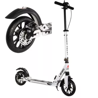 Zložljivi skuter ENERO ULTRA SPEED s kolutno zavoro, 200 mm, bel