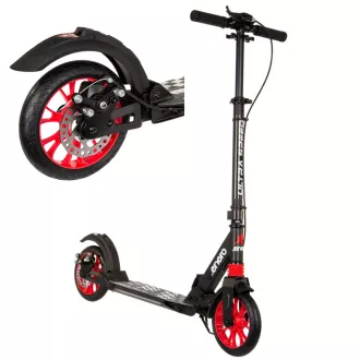 Zložljivi skuter ENERO ULTRA SPEED s kolutno zavoro, 200 mm, črn