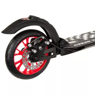 Zložljivi skuter ENERO ULTRA SPEED s kolutno zavoro, 200 mm, črn