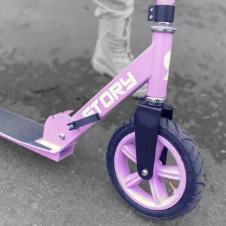 Zložljivi skuter Story Civic Comfort z napihljivimi kolesi, vijolične barve Zložljivi skuter Story Civic Comfort z napihljivimi kolesi, vijolične barve