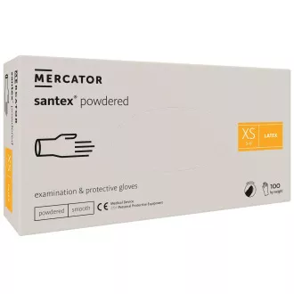 SANTEX POWDERED - rokavice za telo iz lateksa v prahu, 100 kosov, XS