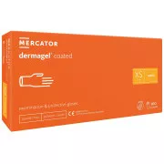 DERMAGEL COATED - rokavice za telo brez lateksa v prahu, notranji sloj polimer, 100 kosov, L