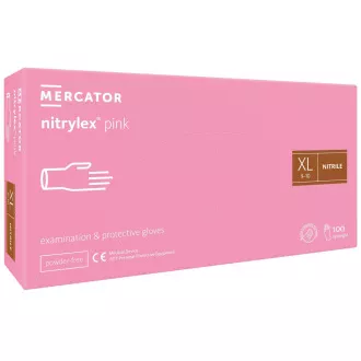 NITRYLEX PINK - Nitrilne rokavice (brez prahu), roza, 100 kosov, M