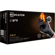 MERCATOR® GOGRIP - Nitrilne rokavice, brez prahu, 50 kosov, črne, XXL