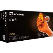 MERCATOR® GOGRIP - Nitrilne rokavice, brez prahu, 50 kosov, oranžne, L