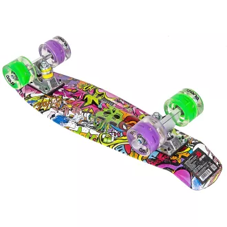 Pennyboard ENERO 56cm s kolesi LED, VINTAGE
