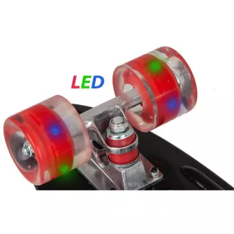 Penzionska tabla s kolesi LED, 56 cm Črna/rdeča Penzionska tabla s kolesi LED, 56 cm Črna/rdeča