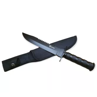 Taktični nož MILITARY FINKA SURVIVAL 35 cm črna/srebrna, Črna