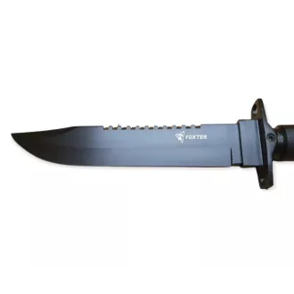 Taktični nož MILITARY FINKA SURVIVAL 35 cm črna/srebrna, Črna