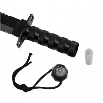 Taktični nož MILITARY FINKA SURVIVAL 35 cm črna/srebrna, Črna