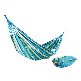 Bombažna viseča mreža, modro-zelena, dvojna - 270x150cm Bombažna viseča mreža, modro-zelena, dvojna - 270x150cm