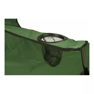 Zložljiv stol za kampiranje, črn, zelen