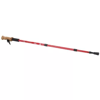 Treking palice za nordijsko hojo z ergonomskim ročajem iz plute, 135 cm, 2 kosa, črne