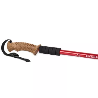 Treking palice za nordijsko hojo z ergonomskim ročajem iz plute, 135 cm, 2 kosa, črne