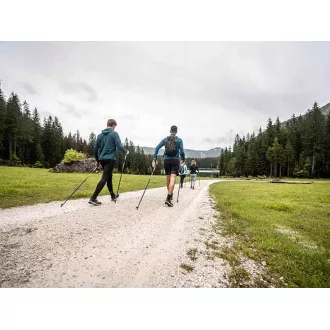 Treking palice za nordijsko hojo z ergonomskim ročajem iz plute, 135 cm, 2 kosa, modre