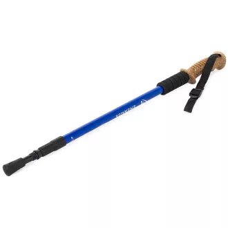 Treking palice za nordijsko hojo z ergonomskim ročajem iz plute, 135 cm, 2 kosa, modre