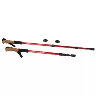 Treking palice za nordijsko hojo z ergonomskim ročajem iz plute, 135 cm, 2 kosa, modre