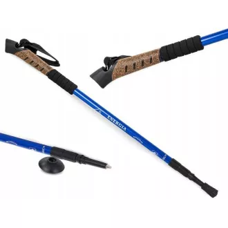 Treking palice za nordijsko hojo z ročajem iz plute, 135 cm, 2 kosa, Modra