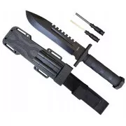 Vojaški nož s kremenom in brusilnikom, 31 cm