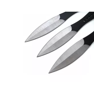 Komplet nožev za metanje z nožnico, 23 cm, 3 kosi