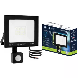 Halogenska svetilka LED s senzorjem gibanja IP66 30W, hladno bela