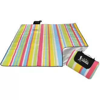 Piknik odeja 200x200 cm z ALU prevleko, črte - pastelna Piknik odeja 200x200 cm z ALU prevleko, črte - pastelna