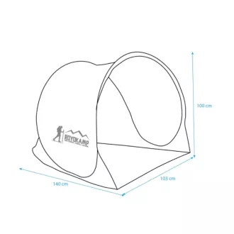 Samodejno zložljiv šotor za plažo ROYOKAMP 145x100x100 cm, rdeč