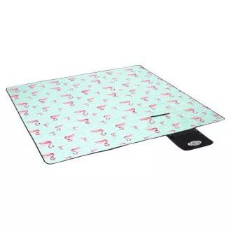 Piknik odeja 200x200 cm MINT FLAMINGO